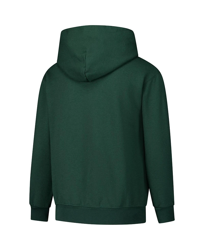 Champion Big Boys and Girls Green Baylor Bears Campus Pullover Hoodie