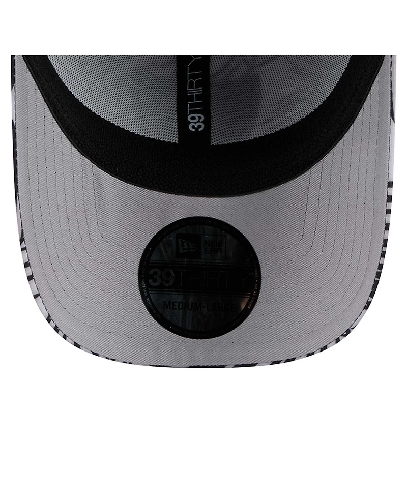 New Era Men's Gray Las Vegas Raiders Palms 39THIRTY Flex Hat
