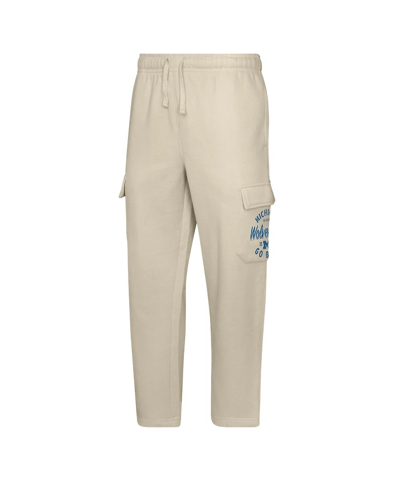 Outerstuff Big Boys and Girls Cream Michigan Wolverines All Around The World Fleece Sweatpants