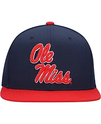 Mitchell & Ness Men's Navy/Red Ole Miss Rebels 2-Tone 2.0 Snapback Hat