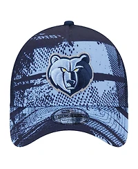 New Era Men's Navy/Light Blue Memphis Grizzlies Tip Off A-Frame Trucker 9FORTY Adjustable Hat