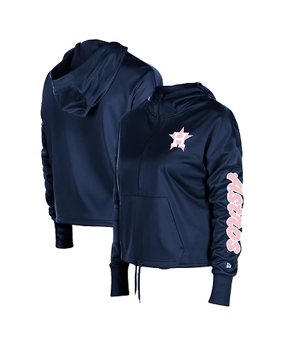 New Era Women's Navy Houston Astros Half-Zip Hoodie