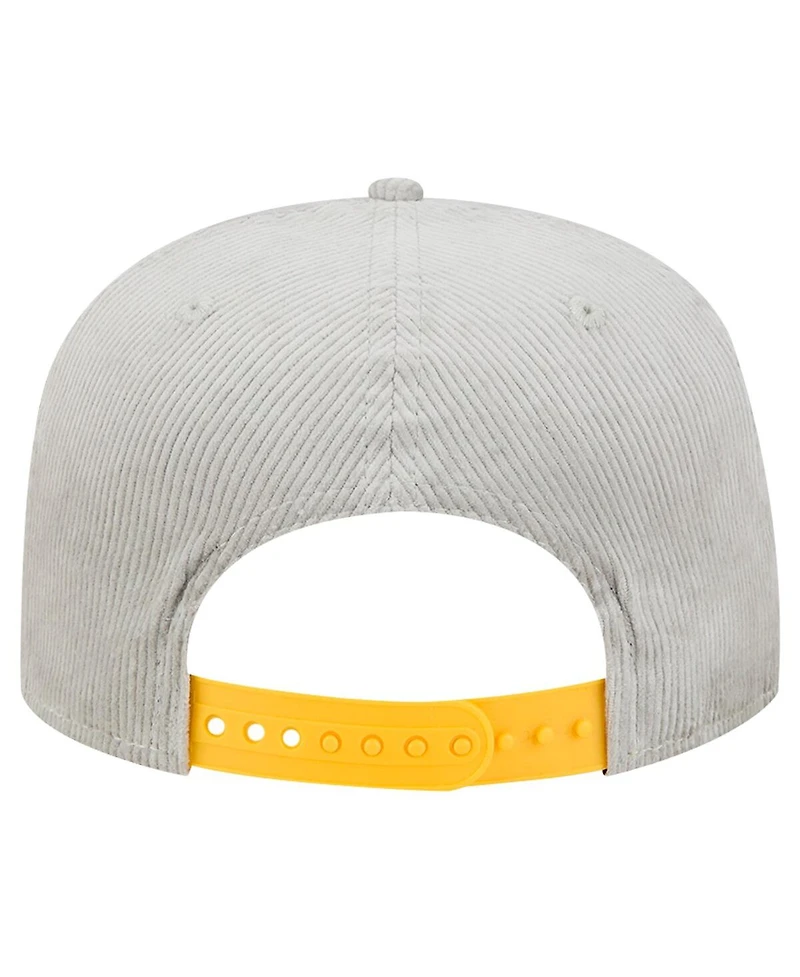 New Era Men's Gray Pittsburgh Pirates Corduroy Golfer Snapback Hat