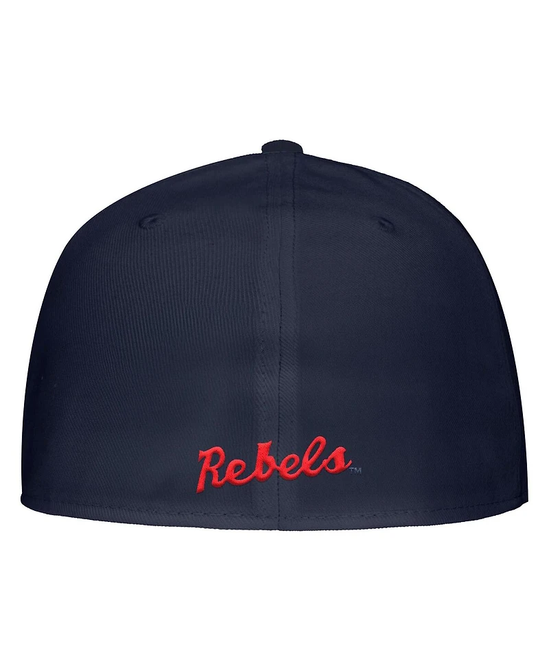 Nike Men's Navy Ole Miss Rebels On-Field Baseball Performance Fitted Hat