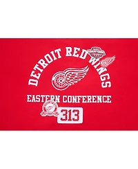 Pro Standard Women's Red Detroit Wings Area Code Cropped Pullover Sweatshirt