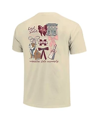 Image One Men's and Women's Natural Mississippi State Bulldogs Comfort Colors Coquette T-Shirt