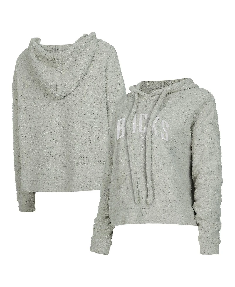 Concepts Sport Women's Gray Milwaukee Bucks Ventura Comfy Pullover Hoodie