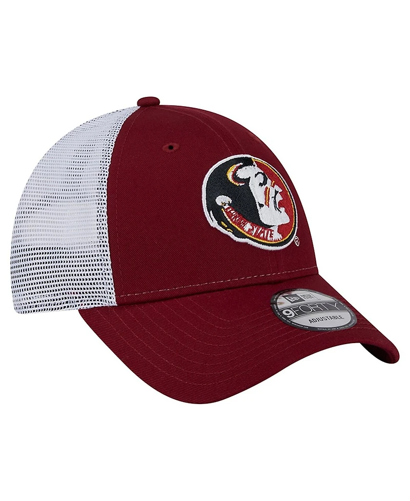 New Era Men's Garnet Florida State Seminoles Trucker 9FORTY Adjustable Hat