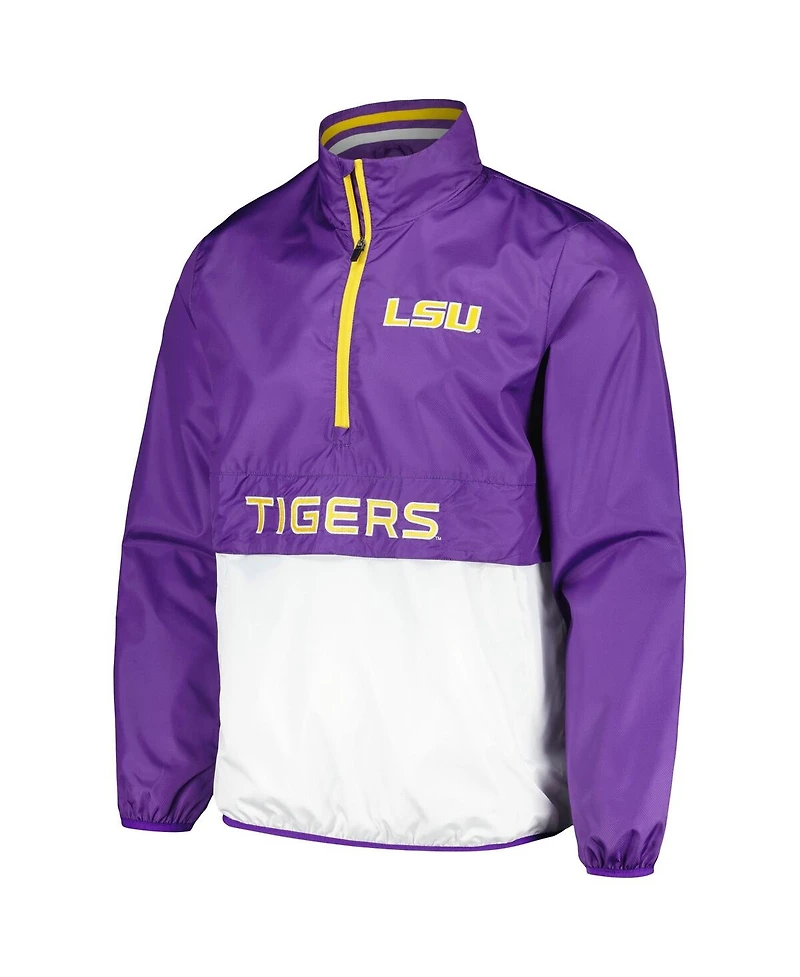 G-iii Sports by Carl Banks Men's Purple Lsu Tigers Cornerman Half-Zip Top