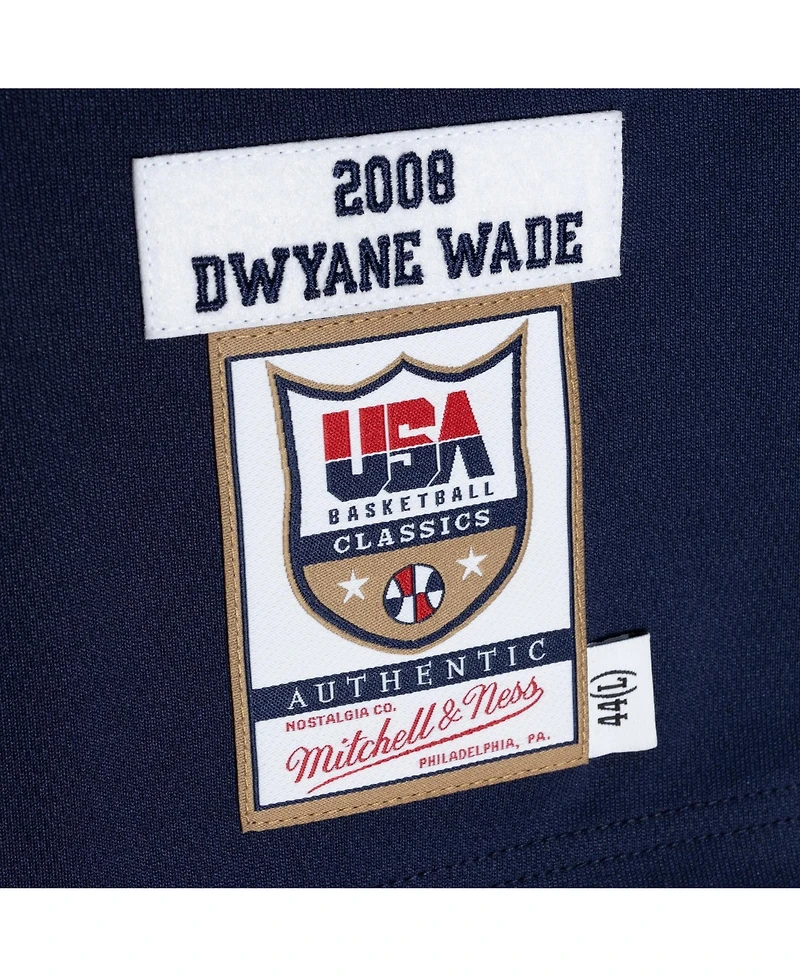 Mitchell & Ness Men's Dwyane Wade Navy Usa Basketball 2008 Authentic Player Jersey