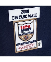 Mitchell & Ness Men's Dwyane Wade Navy Usa Basketball 2008 Authentic Player Jersey