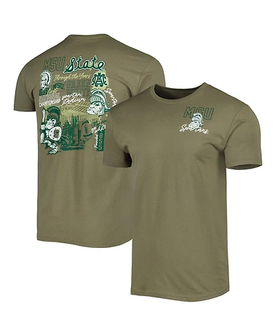 Image One Men's Green Michigan State Spartans Vintage Through the Years Two-Hit T-Shirt