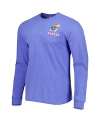 Image One Men's Royal Kansas Jayhawks Circle Campus Scene Long Sleeve T-Shirt