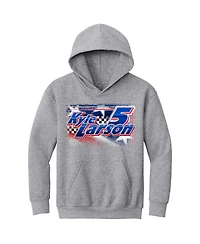Hendrick Motorsports Team Collection Big Boys and Girls Heather Gray Kyle Larson Pullover Hoodie