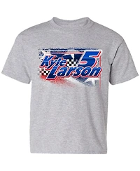 Hendrick Motorsports Team Collection Big Boys and Girls Heather Gray Kyle Larson T-Shirt