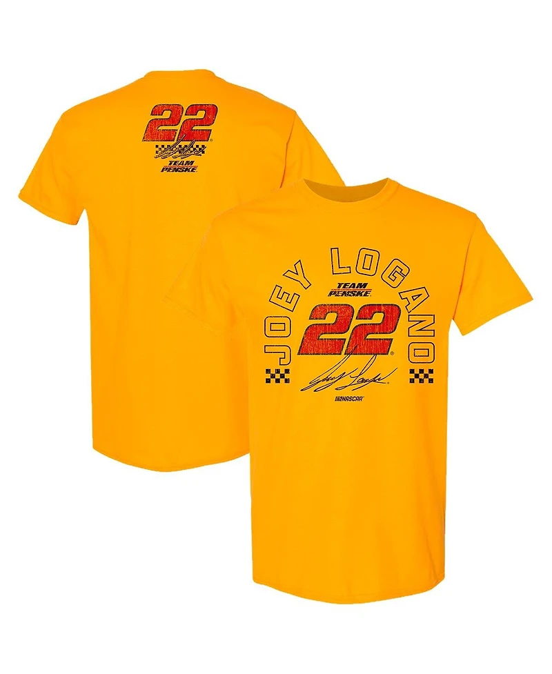 Team Penske Men's Gold Joey Logano Lifestyle T-Shirt