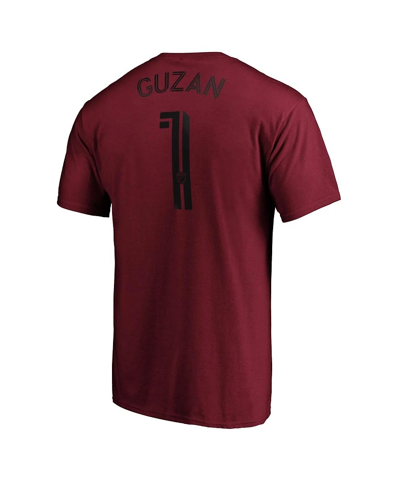 Fanatics Mto Label Men's Brad Guzan Red Atlanta United Fc Authentic Stack Player Name Number T-Shirt