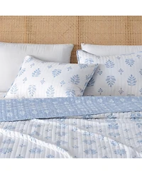 Linery & Co. Intricate French Floral Design Microfiber Quilt Set With Shams