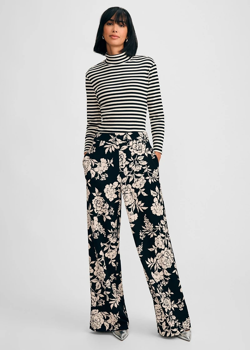 Isaac Mizrahi Women's 3/4 Sleeve Turtleneck Rib Top