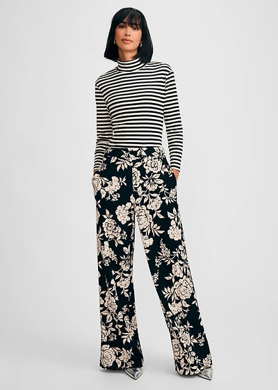 Isaac Mizrahi Women's 3/4 Sleeve Turtleneck Rib Top