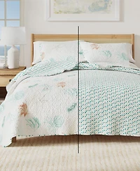 Linery & Co. Seashells & Stripes Microfiber Quilt Set With Shams