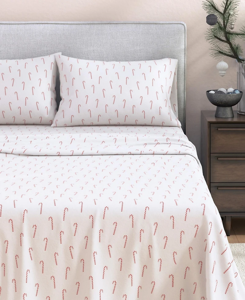 Linery & Co. Ultra-Soft Turkish Cotton Flannel Holiday Print Sheet Set