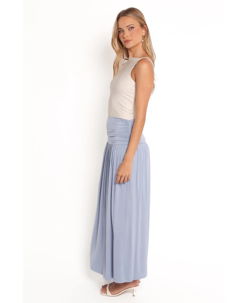 Petal and Pup Women's Lavia Ruched Knit Maxi Skirt