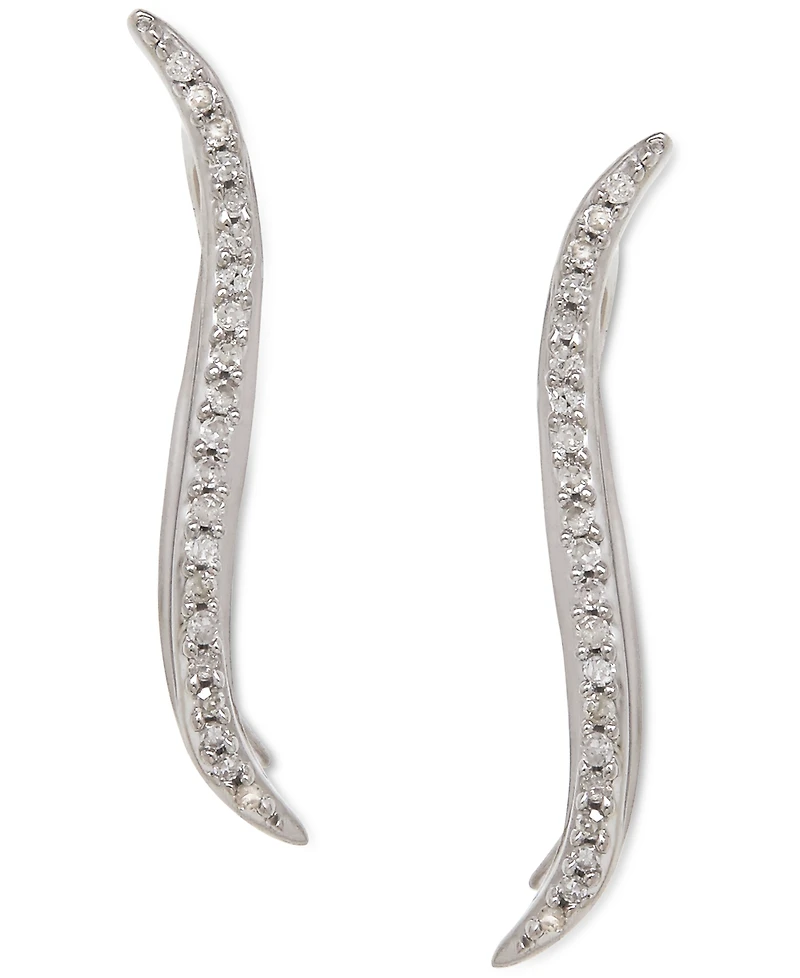 Diamond Ear Crawlers (1/10 ct. t.w.) in Sterling Silver