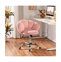 Yaheetech Boucle Upholstered Home Office Chair