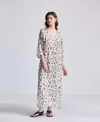 Reistor Women's Maxi Dress with Side Slits Mosaic