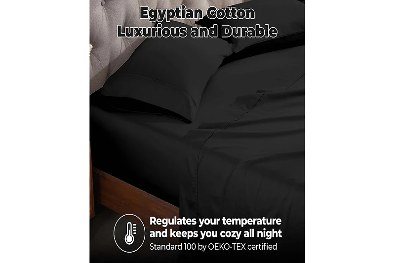 Superior Egyptian Cotton 300 Thread Count Solid Bed Sheet Set