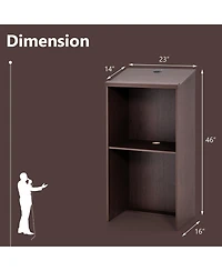 Wooden Floor Standing Podium Speaking Lectern