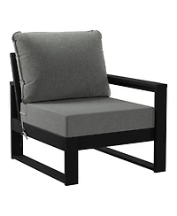 Piece Modern Hdpe Outdoor Patio Furniture Sofa Conversation Set with Coffee Table