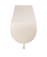 Design Imports Spring Bunny Embellished Cotton Reversible Table Runner, 14"x72"