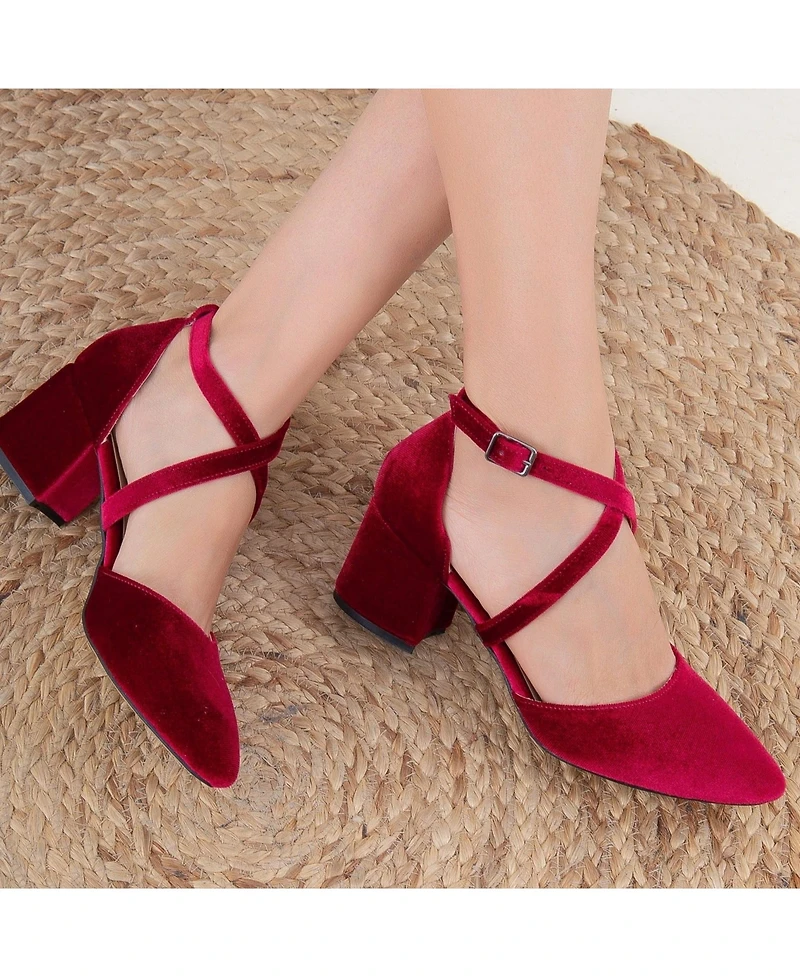 Dolly Low Block Heel Pumps