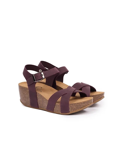 Crossover Wedge Sandal