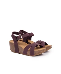 Crossover Wedge Sandal