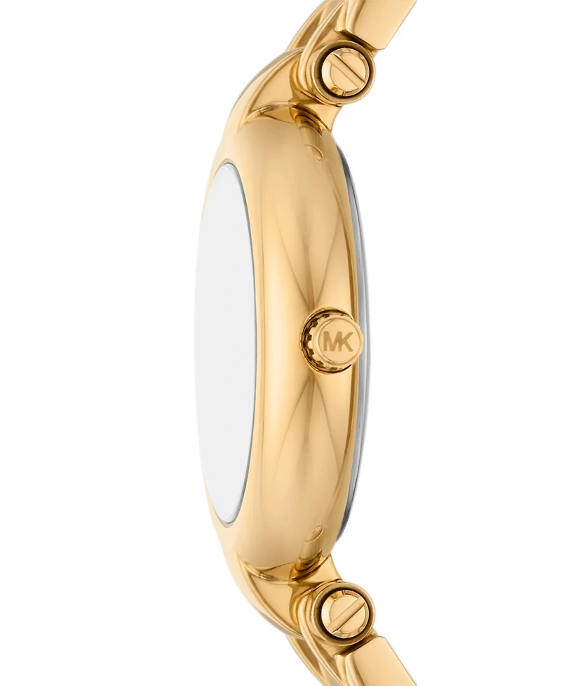 Michael Kors Women's Laney Three-Hand Gold-Tone Stainless Steel Watch, 30mm