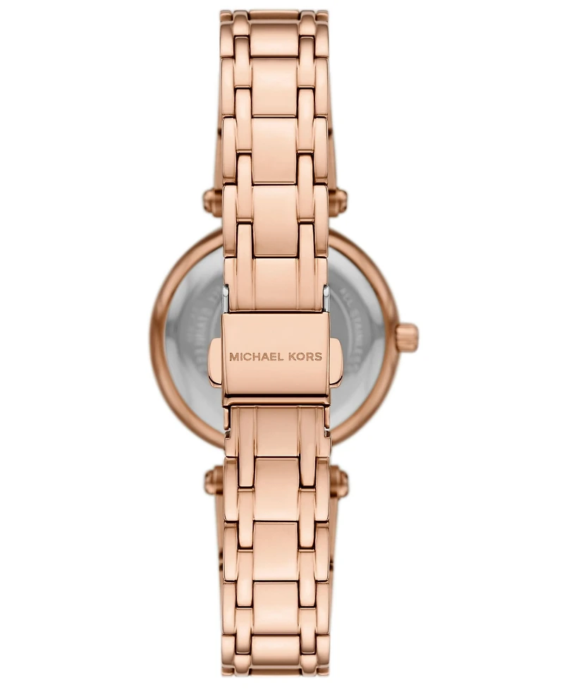 Michael Kors Women's Laney Three-Hand Rose Gold-Tone Stainless Steel Watch, 30mm