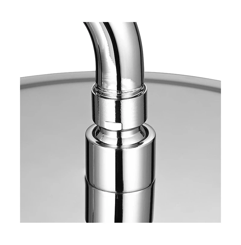 Aquaterior Shower Faucet Set Wall Mount Concealed Mixer Round Rain Shower Chrome