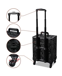 Byootique Manicure Table Nail Desk & Rolling Makeup Train Case Kit Salon Cb Dusk