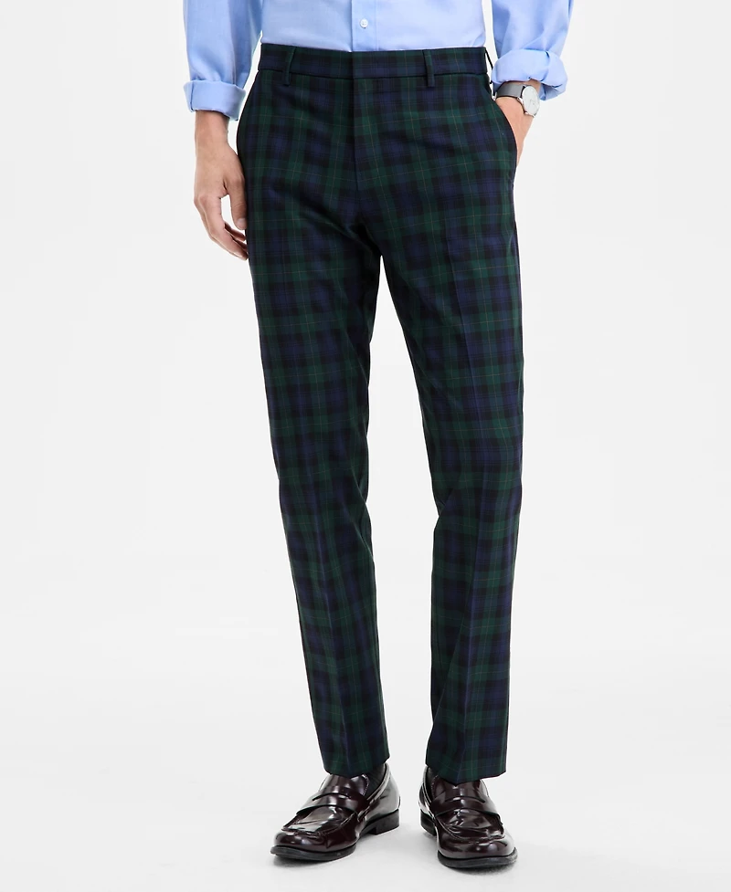 Tommy Hilfiger Men's Tartan Modern-Fit Dress Pants
