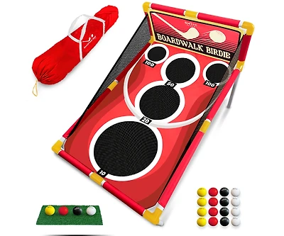 Swooc Boardwalk Birdie | Arcade Style Golf Game With Easy Setup & With 15+ Games | Backyard Golf Chipping Game