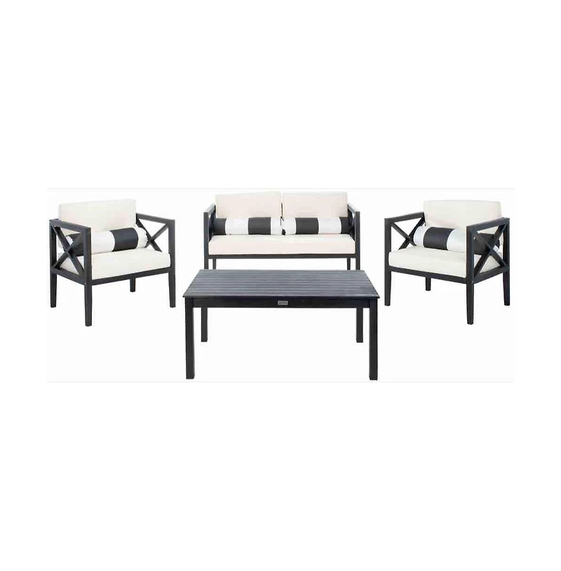 Nunzio 4 Pc Outdoor Set With Accent Pillows