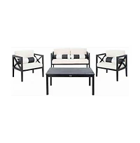 Nunzio 4 Pc Outdoor Set With Accent Pillows