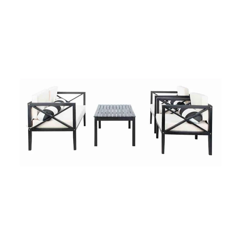 Nunzio 4 Pc Outdoor Set With Accent Pillows