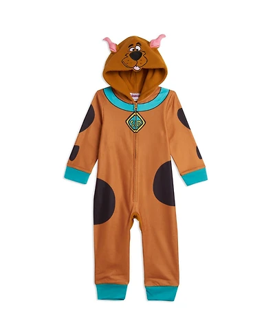 Scooby Doo Boys Warner Bros. Fleece Zip Up Cosplay Pajama Coverall