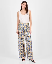 Tahari Asl Women's Printed Wide-Leg Pants