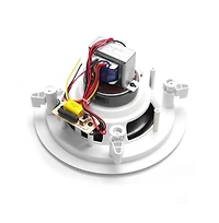 Pyle PDIC60T 6.5" In-Wall/In-Ceiling 2-Way Stereo Speakers with 70V Transformer - Flush Mount, White, Pair