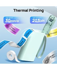 P21-a Label Maker Machine with Tape, Label Printer Thermal Mini Label Makers with Built-in Cutter and Multiple Templates